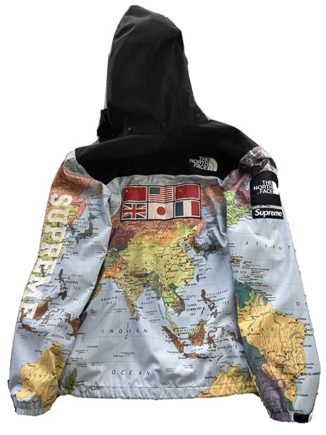 the north face x supreme jacket replica|north face world map jacket.